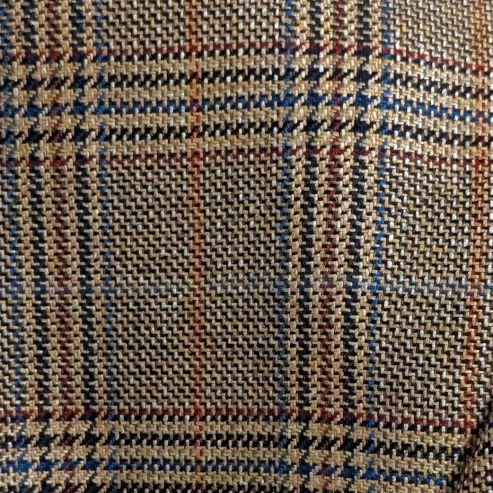 Paul Fredrick Silk & Wool Glen Plaid Blazer 46R - Tailored Sleeves
